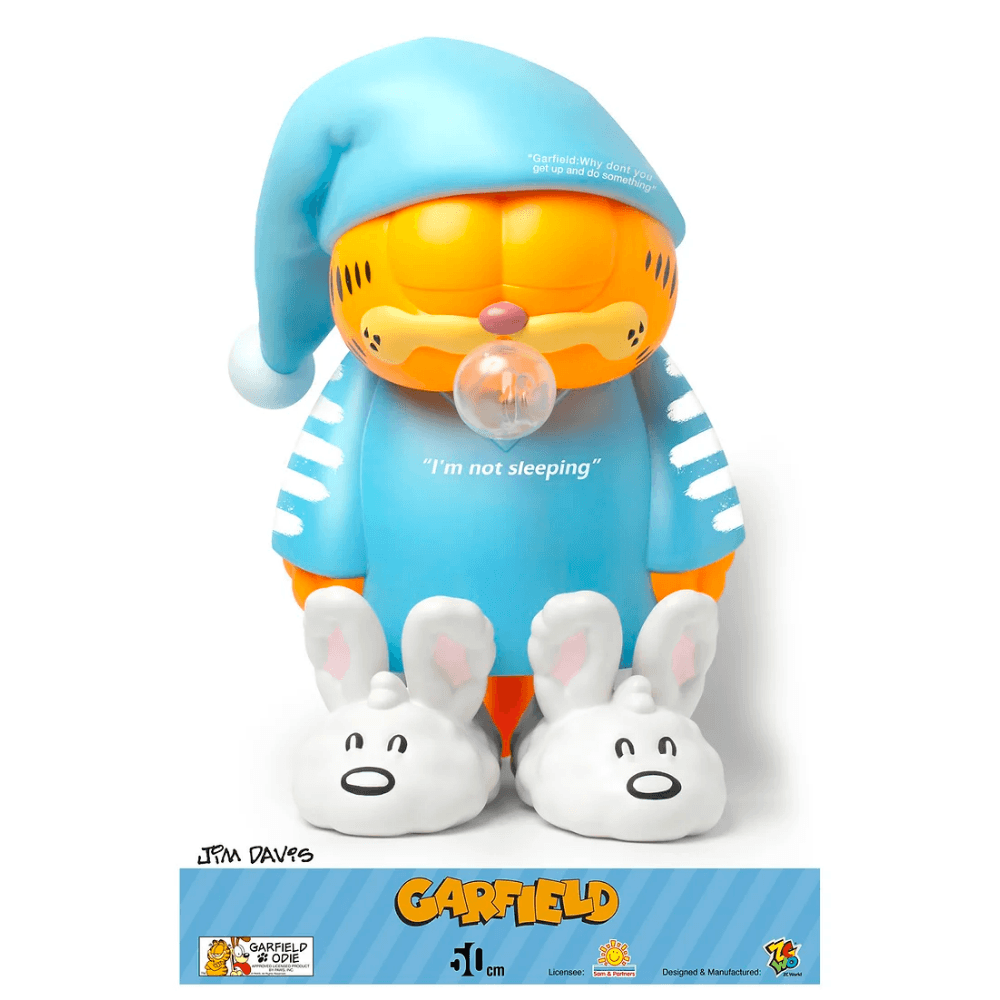 ZCWO Garfield "I am not Sleeping" 加菲貓 50CM PVC FIGURE BLUE